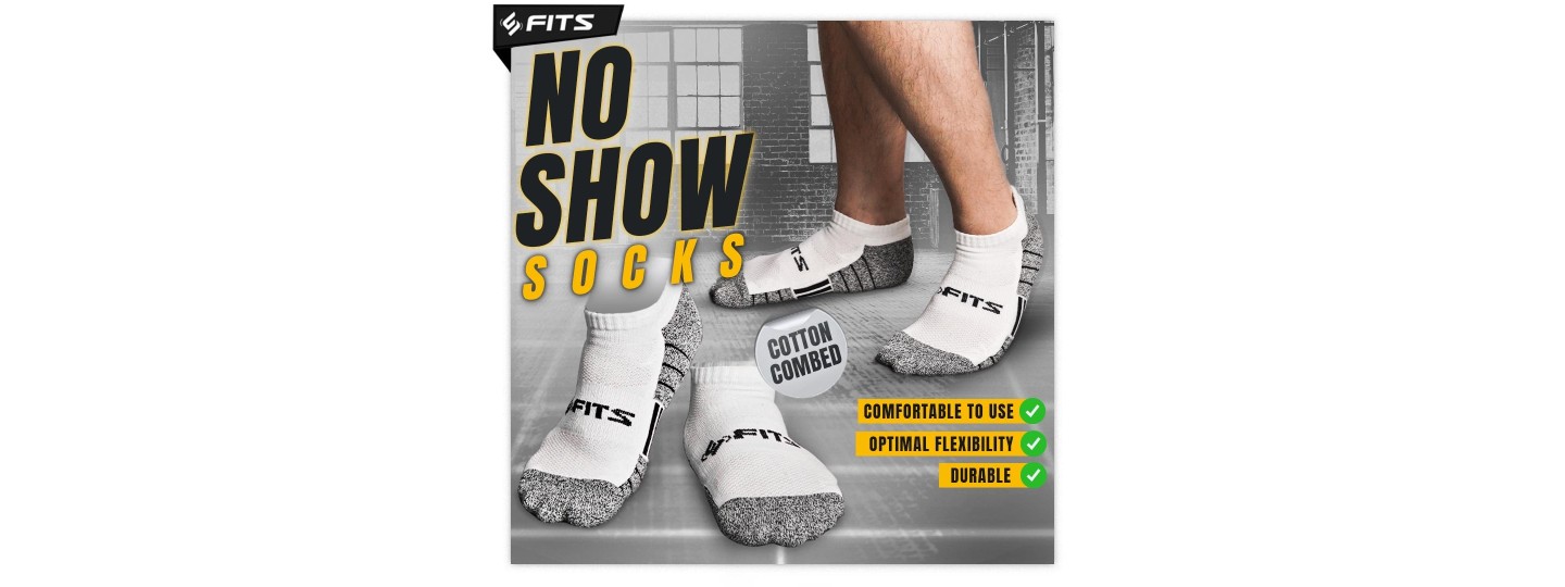 FITS No Show Socks kaos Kaki